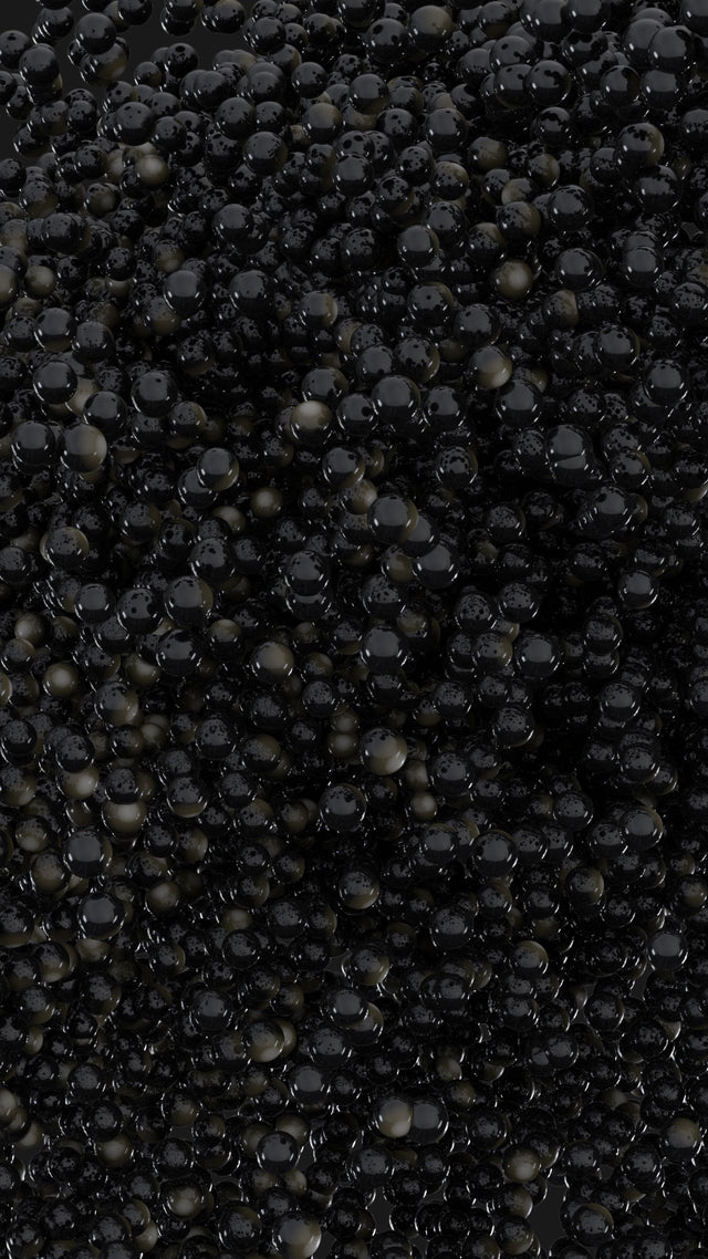 Imperial Baerii Caviar floating in the void