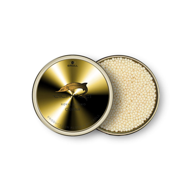 Open Tin of Albino Caviar